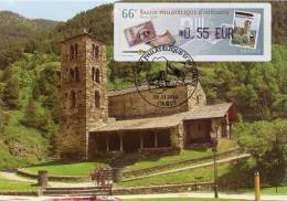 FRANCE (2012) - Carte Maximum Card - ATM LISA - 66 Salon D'Automne - Andorra / Andorre - St. Joan Caselles (church) - 2010-2019