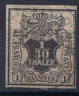 Royaume De Hanovre YT 11 Oblitéré / Hannover Mi. Nr. 10a Gestempelt - Hannover