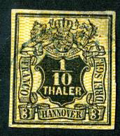 GS-34)  Hanover 1855  Mi.#7b  Used  Cat: (350.-euros) - Hanovre