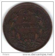 COINS LUXEMBOURG KM 21 2 1/2 Cts 1870, Point Au Dessus De BARTH.   (DP206) - Luxemburg