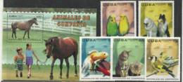 Animaux De Compagnies 5 T-p + 1 BF Neufs **.  Yv. 4176/80 + BF 191 - Unused Stamps