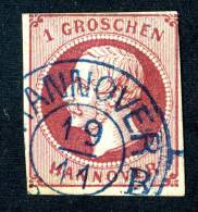 GS-36)  Hannover 1859  Mi.# 14b  Used Cat. (40.-euros) - Hanover