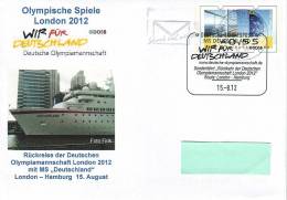 Return Of The German Olympic Team, London-Hamburg, 2012 MS Deutschland - Estate 2012: London