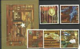 Les Cigares Cubains  5 T-p + 1 BF Neufs **.  Yv. 3984/88  + BF 173   . Cote 13,00 € - Autres & Non Classés