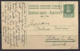 AK YUGOSLAVIA-postal Stationery - 1 D-1946. - Entiers Postaux