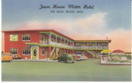 Biloxi MS Mississippi, Town House Motor Hotel, Motel Lodging, C1940s Vintage Linen Postcard - Autres & Non Classés