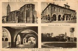 FLEURANCE Les Arcades- Chateau D'eau - L'Hotel De Ville  L'Abside De L'Eglise - Fleurance
