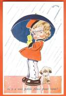 Delcampe - C0033 Illustrateur Janser Jeune Fille Avec Parapluie,chien.Il Y A Une Petite Place Pour Vous.Circulé Vers Las Vegas - Janser