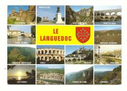 Cp, Languedoc Roussillon, Le Languedoc, Multi-Vues, Voyagée 1989 - Languedoc-Roussillon