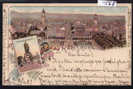 Gruss Aus Karlsruhe - Kunstanstalt Rosenblatt Um 1899 - Litho (-568 Bis) - Karlsruhe