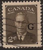 CANADA 1950 2c Sepia KGVI Official SG O179 U RU183 - Sovraccarichi