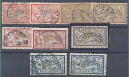 France Regular Series With Variants Of Paper Mi#96/100x,y 1900 USED - 1900-27 Merson