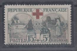 France Red Cross Stamp 15+5 Mi#136 1918 MH * - Ongebruikt