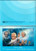 VATICANO 5 INTERI POSTALI 75° ANNIVERSARIO RADIO VATICANA 1931-2006 € 0,65 - FILAGRANO "C56" - NUOVI - Interi Postali