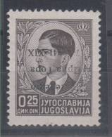 Italy Occupation Montenegro 0.25 Dinars INVERTED Overprint Mi#1 1941 MH * - Montenegro