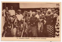 Cpa Sierra-Leone - Un Chef Et Son Entourage - Sierra Leona