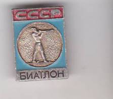 USSR Russia Old Sport Pin Badge - Biathlon - Biathlon