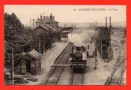 ANDRESY FIN D'OISE - La Gare. (Très Belle Animation Train) - Andresy