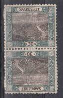 Saar: Mi 57 Kehrdruckpaar MH/* - Unused Stamps