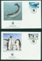 Brit. Gebiete In Der Antarktis  1992  WWF - Robben Und Pinguine  (4 FDC  Kpl. )  Mi: 193-96 (7,10 EUR) - Other & Unclassified