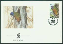 St. Lucia  1987  WWF - Blaumaskenamazone  (4 FDC  Kpl. )  Mi: 909-12 (10,00 EUR) - St.Lucie (1979-...)