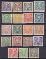 ## Austria 1920 Mi. 293-311 Zeitungsmarken Merkurkopf Incl. ERROR Variety 295 X I Complete Set MH* - Ongebruikt