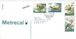 SAN MARINO - FAUNA AVICOLA SU LETTERA - STAMPE - METRECAL PUBBLICITA' FARMACO - Storia Postale