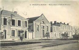 Vendee -ref D849- Chaillé Les Marais -mairie , Postes Et Salles De Reunion  -carte Bon Etat  - - Chaille Les Marais