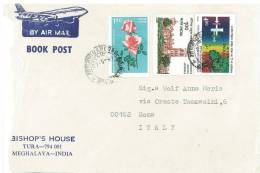 LETTERA VIAGGIATA  INDIA  - ANNO 1989 - VERSO ITALIA - Storia Postale