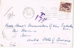 6046. Carta GRAHAMSTOWN (South Africa) 1956. Taxe, Tasa - Briefe U. Dokumente