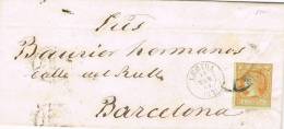 0401. Carta Entera LERIDA 1862, Fechador Y Rueda De Carreta 32 - Lettres & Documents