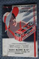 Pochette Photographique Pour Pellicule Lumière: André Blanc Et Compagnie 183 Boulevard De La Madeleine Marseille - Materiaal & Toebehoren