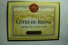 étiquette De Vin - Côtes Du Rhône - E. Guigal - Château D'ampuis - Côtes Du Rhône