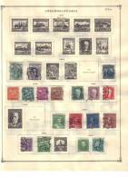 CZECHOSLOVAKIA    Collection Of  Mounted Mint And Used As Per Scan. (2 SCANS) - Lots & Serien