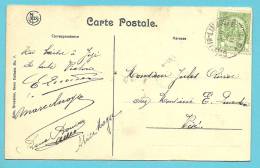 83 Op Kaart Met Stempel DOLHAIN-LIMBOURG , Zegel Met Firmaperforatie C.C.N. (perfin) - 1909-34