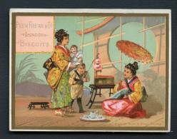 London, Biscuits PeakFrean & Co.  Chromo Calendrier 1883, Thème Japon, Cérémonie Du Thé - Sonstige & Ohne Zuordnung