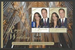 2011 Royal Wedding  William & Kate  Mini Sheet Set Of  2  Complete Mint Never Hinged (MUH) As Issued - Blocks & Sheetlets