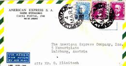 LETTRE  --  AIR MAIL  -  AMERICAN EXPRES S. A. --  TO AUSTRIA - Luftpost (private Gesellschaften)