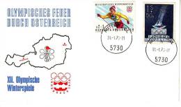 Olympiade 1976 Innsbruck,Olympic Flame,torch,MITTERSILL,Olympisches Feuer Durch Österreich - Hiver 1976: Innsbruck