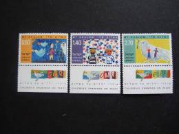 ISRAEL 1977  Michel 693/95   MNH **   P19, P20 -nvt - Unused Stamps (with Tabs)