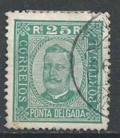 PONTA DELGADA (Açores) - 1892-1893  D. Carlos I. C/ Leg. «P. DELGADA»  25 R. P. Porc.  D.12 3/4  (o)  MUNDIFIL   Nº5 - Ponta Delgada