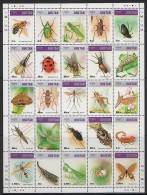 BHUTAN 1997 - Abeilles, Guêpes, Papillons, Insectes Divers  - Feuillet 25v Neufs // Mnh - Abeilles
