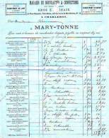 Charleroi - 1880 - Confections- Mary-Tonne - 2 Factures - Textile & Vestimentaire