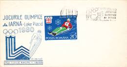SKI,OLYMPIC GAMES 1980 ,LAKE PLACID,SPECIAL COVER,ROMANIA - Hiver 1980: Lake Placid