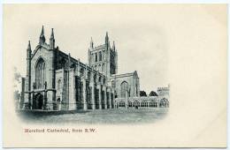 HEREFORD CATHEDRAL, FROM S.W. - Herefordshire