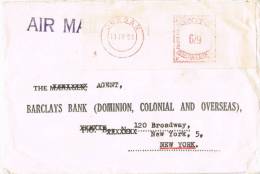 3527. Carta Aerea DURBAN  Natal (South Africa) 1951. Franqueo Mecanico - Brieven En Documenten