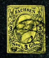 GS-293)  SACHSEN  1855  Mi.#11 / Sc.#12  Used - Saxe