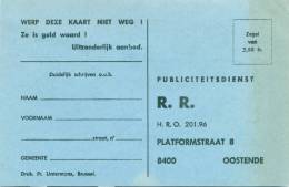 Reclame Drukwerken - Publiciteitsdienst R.R. Oostende - Otros & Sin Clasificación