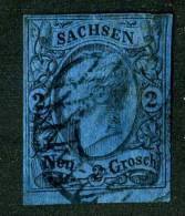 GS-294)  SACHSEN  1855  Mi.#10 / Sc.#11  Used - Saxe