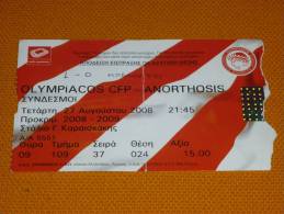 Olympiakos-Anorthosis UEFA Champions League Football Match Ticket - Eintrittskarten